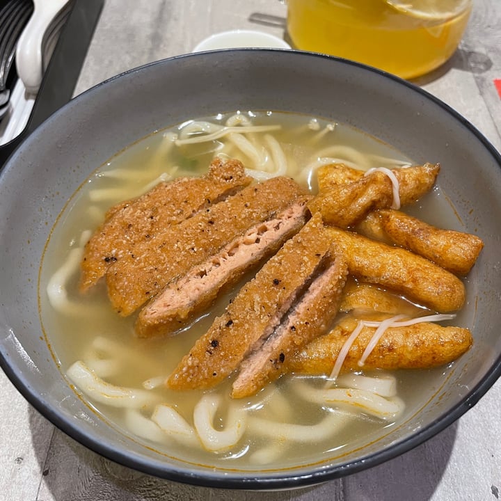 photo of Nature Cafe Spicy udon soup with fried chicken shared by @opheeeliaaa on  25 Feb 2022 - review