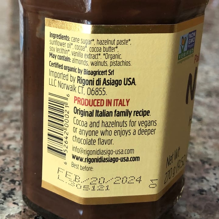 photo of Nocciolata Hazelnut Spread with Cocoa shared by @theveganblob on  01 Aug 2021 - review