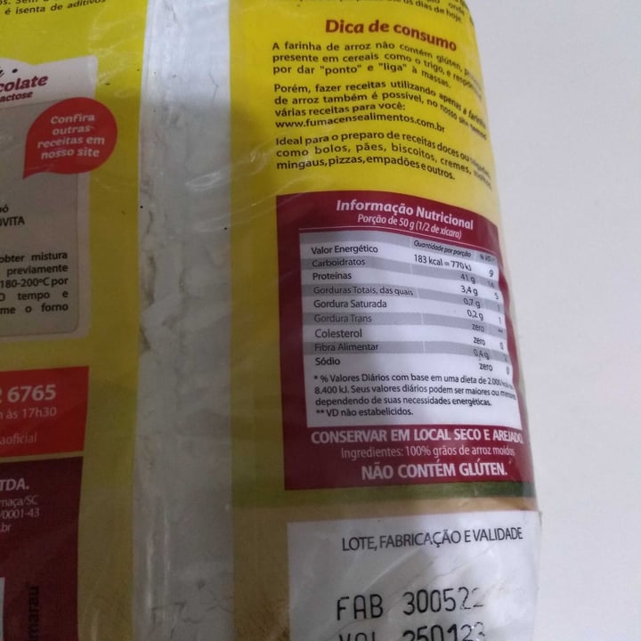photo of Risovita Farinha de Arroz Tradicional shared by @littlemirac on  31 Jul 2022 - review