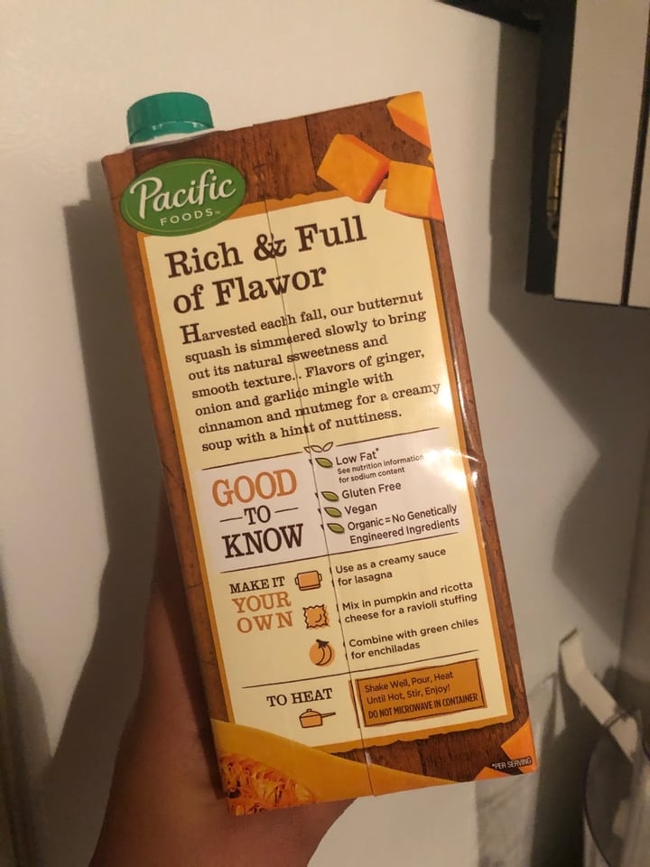 photo of Pacific Foods Butternut Squash Soup shared by @piekna52 on  31 Oct 2019 - review