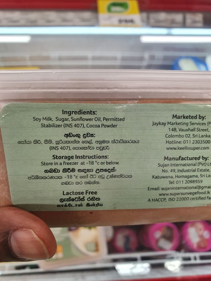 review photo of Keells Soy Chocolate Ice Cream shared by @thelilypad on 15 Feb 2020 - review