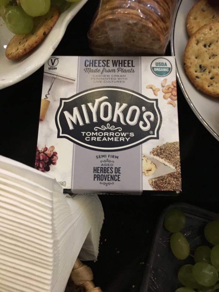 photo of Miyoko's Creamery Semi Soft Double Cream Garlic Herb Cheese Wheel shared by @fk3495 on  23 Nov 2019 - review