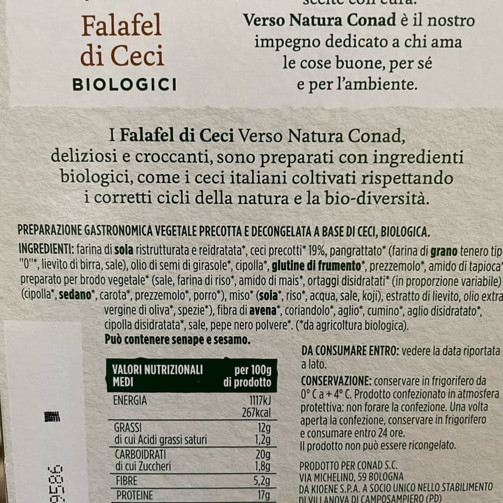 review photo of Verso Natura Conad Veg Falafel Di Ceci shared by @aocchiodablanche on 05 Jul 2022 - review