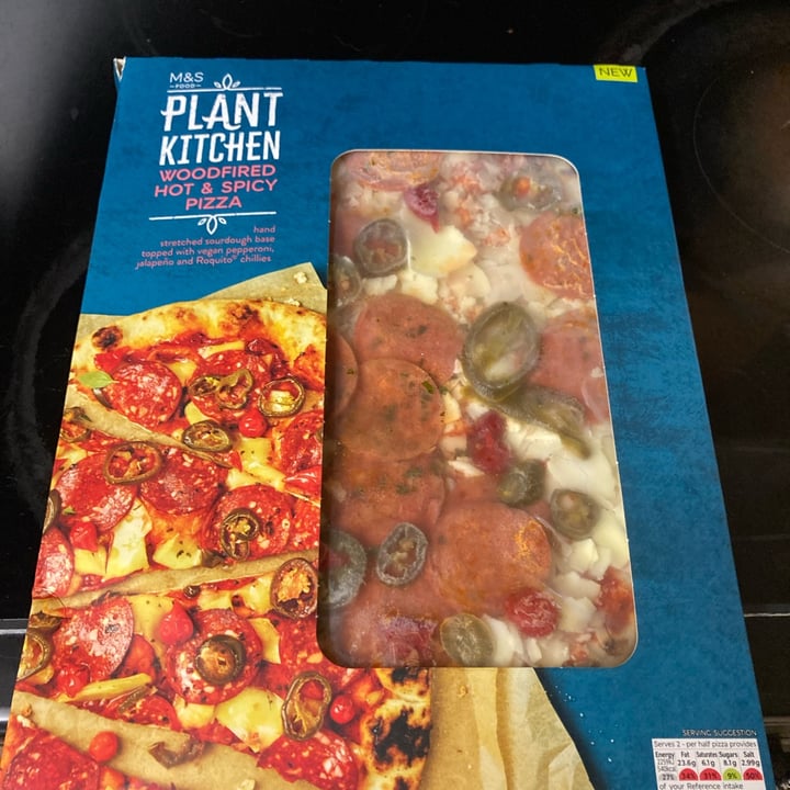 review photo of Plant Kitchen (M&S) Woodfired hot and spicy pepperoni pizza shared by @animalsrule on 09 Mar 2022 - review