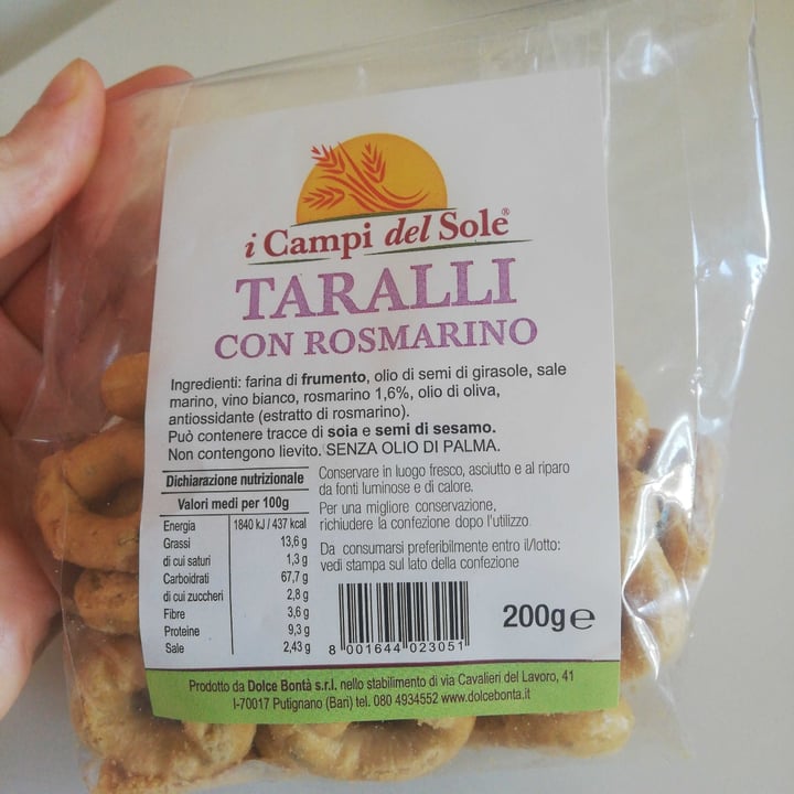 photo of I campi del sole Taralli Con Rosmarino shared by @rebvelvet on  11 Feb 2021 - review