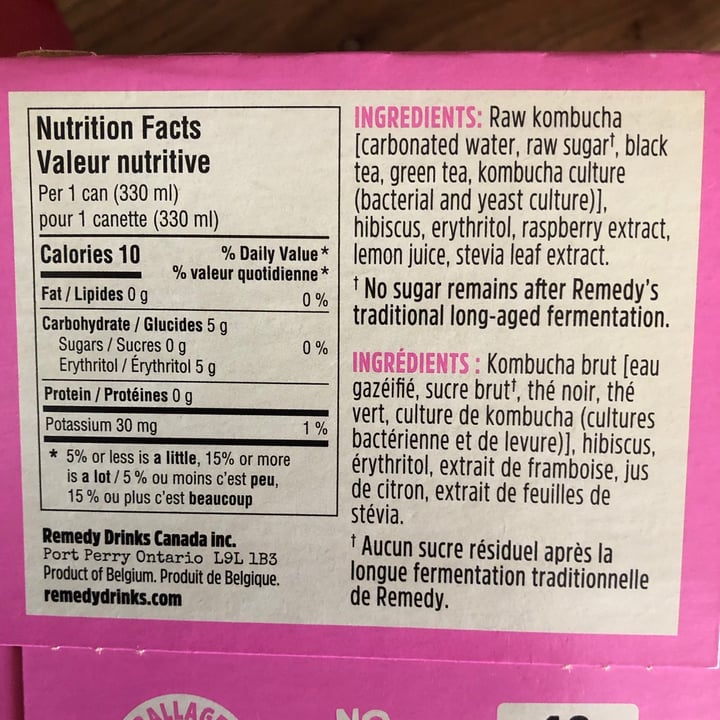 review photo of Remedy Kombucha Raspberry Lemonade shared by @lilakola on 18 Feb 2021 - review