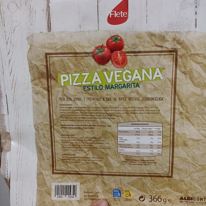 review photo of Flete Pizza Vegana Estilo Margarita shared by @ineroux on 14 Nov 2022 - review