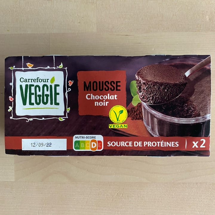 review photo of Carrefour Veggie mousse chocolat noir shared by @elisgreenworld on 31 Aug 2022 - review