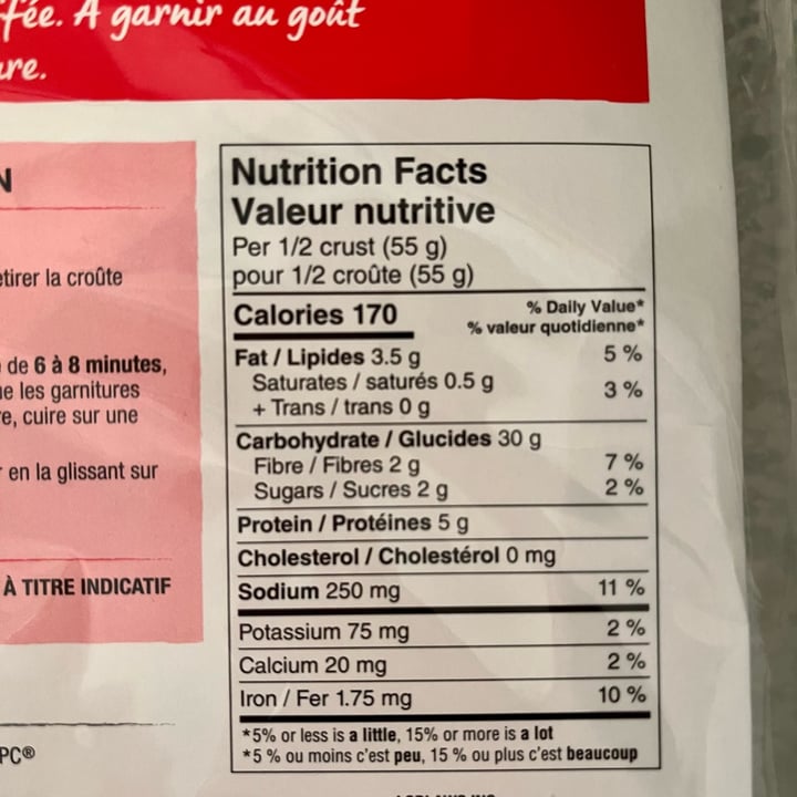 review photo of PC President’s Choice Thin Pizza Crusts shared by @elisaz on 24 Mar 2022 - review