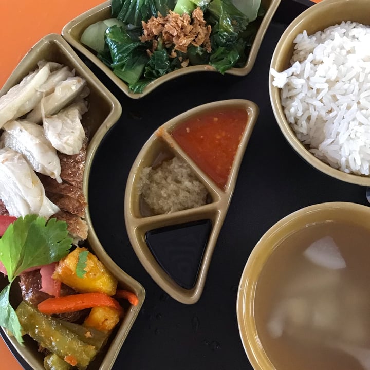 photo of 33 Vegetarian Food Healthy Vegetarian Chicken Rice Set shared by @mariaubergine on  19 Jun 2022 - review