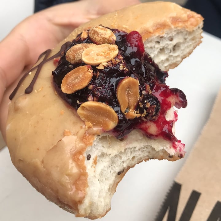 photo of Crosstown Marylebone - Vegan Doughnuts & Coffee Peanut Butter & Black currant Compote shared by @avsimona on  17 Mar 2022 - review