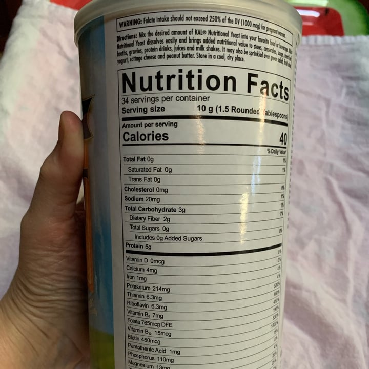 photo of KAL Nutritional Yeast Flakes (Unsweetened) shared by @usa-ute on  28 May 2022 - review
