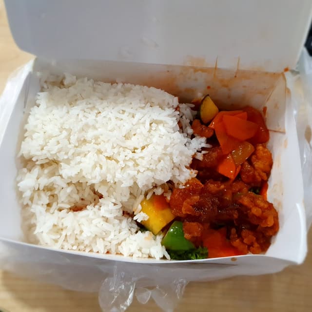 Photo of the dish “Sweet and Sour Mushrooms with Rice”