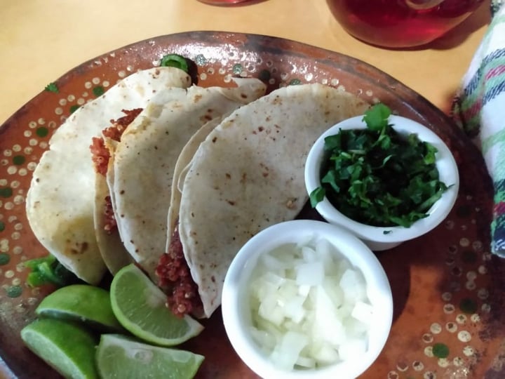 photo of Vgan111 Tacos De Chorizo, Rajas Y Pastor shared by @taniaislas on  20 Dec 2019 - review