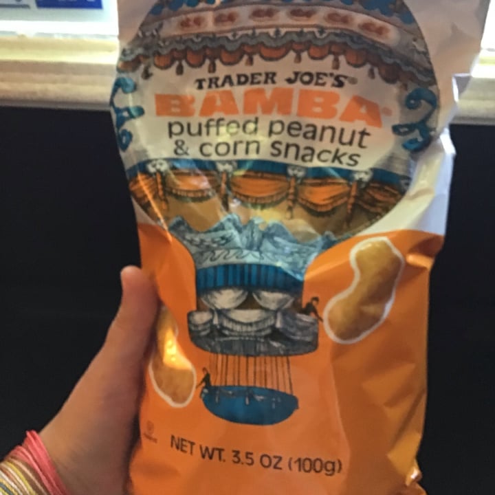 photo of Trader Joe's Bamba Puffed Peanut & corn snacks shared by @vegandancer10 on  30 Jun 2022 - review