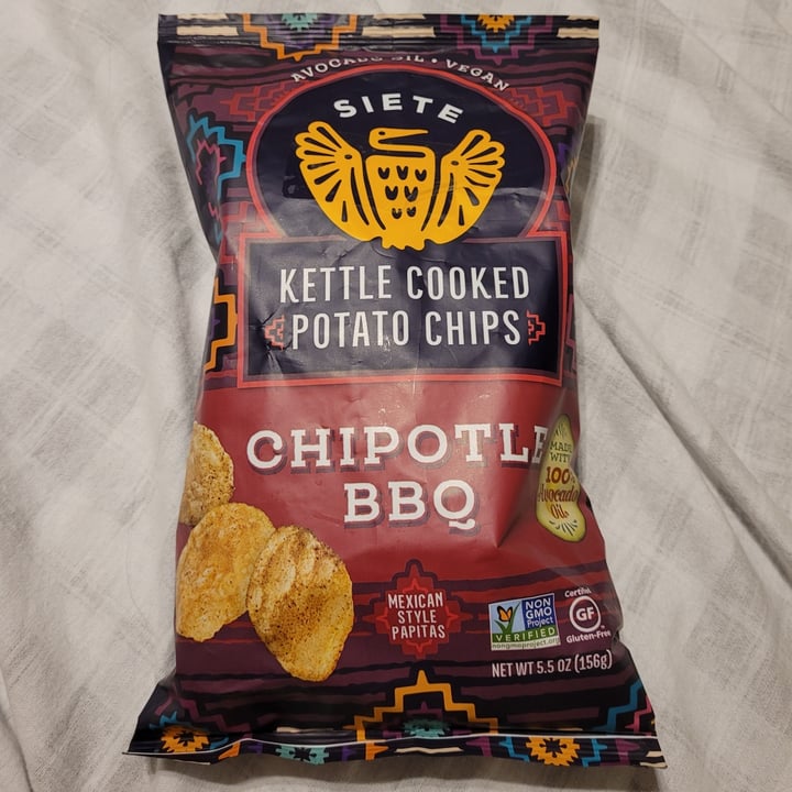 photo of Siete Family Foods Chipotle BBQ Kettle Cooked Potato Chips shared by @yourfriendjen on  15 May 2022 - review