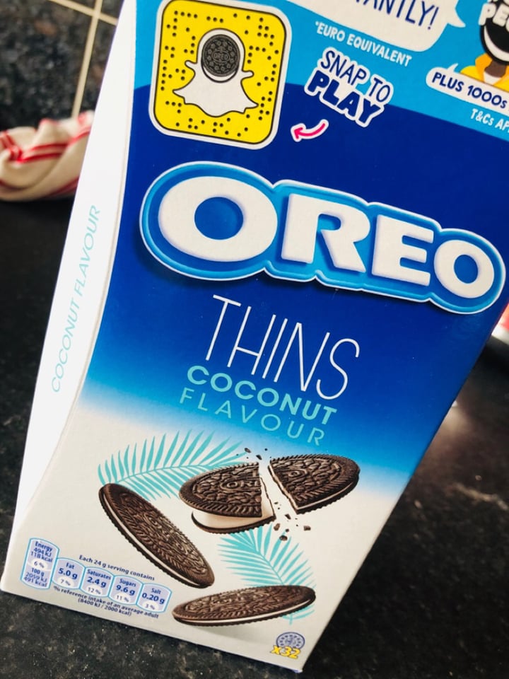 photo of  Mondelēz International Oreo Thins Coconut Flavour shared by @laurax112 on  28 Apr 2019 - review