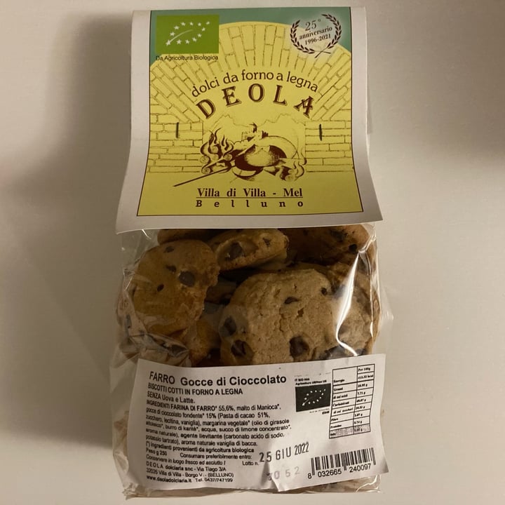 photo of Deola dolciaria Biscotti Con Gocce Di Cioccolato shared by @matteome on  01 Apr 2022 - review