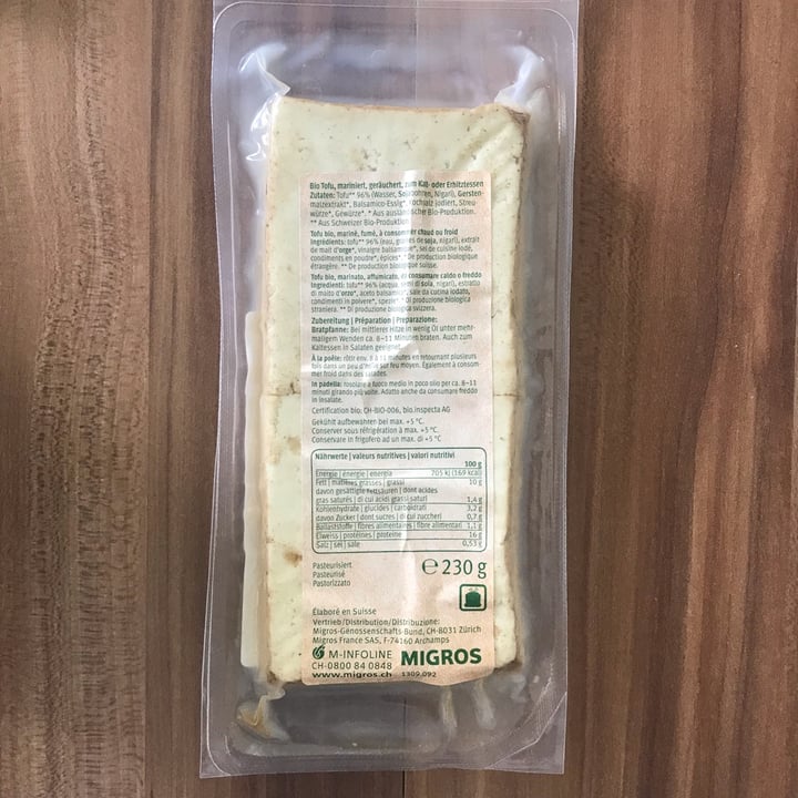 photo of Migros Bio Tofu Affumicato shared by @liviaslunch on  03 Jul 2022 - review