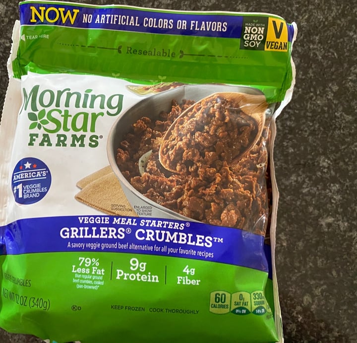 photo of MorningStar Farms Grillers Crumbles shared by @heavenorspace on  23 May 2020 - review
