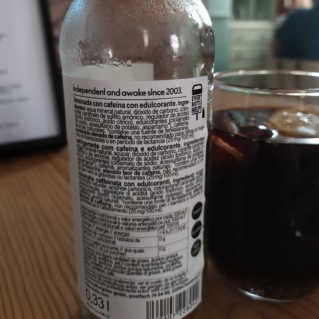 Photo du plat “Fritz-Kola No Sugar”