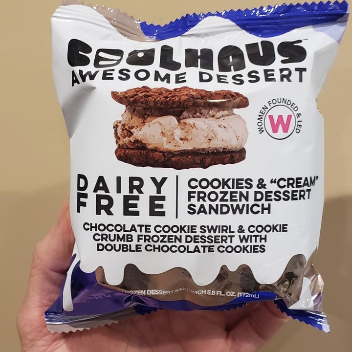 photo of COOL HAUS Cookies & Cream Frozen Dessert Sandwich shared by @ambularfortheanimals on  17 May 2020 - review