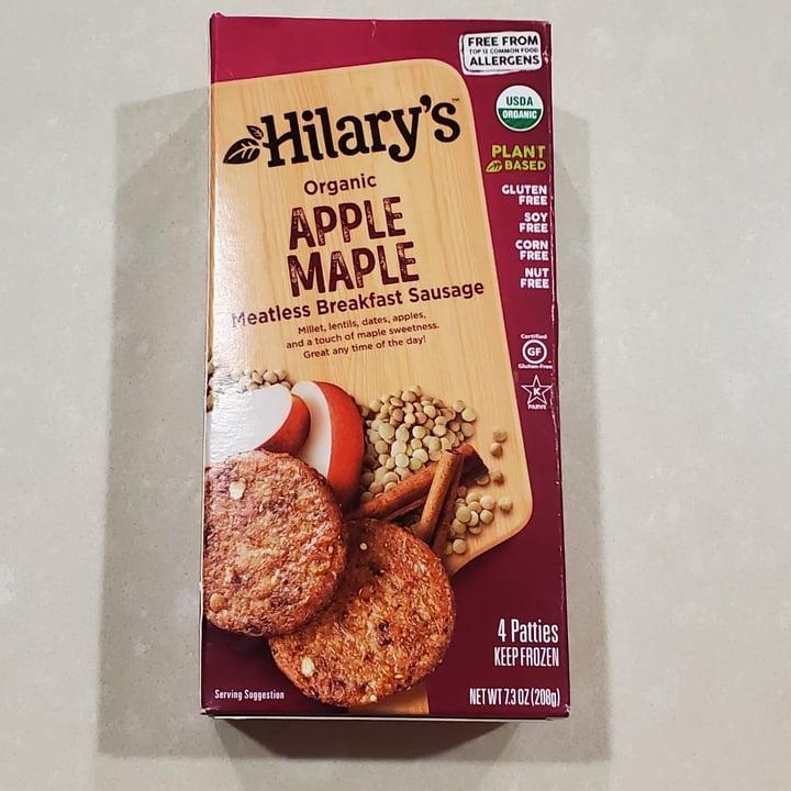 photo of Hilary's Apple Maple Veggie Breakfast Sausage shared by @healthgenyz on  22 Jul 2020 - review
