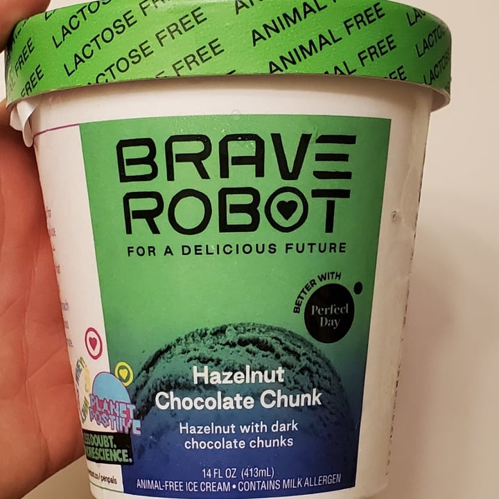 photo of Brave Robot Brave Robot Hazelnut Chocolate Chunk Animal-Free Dairy shared by @brtjohns on  08 Sep 2021 - review