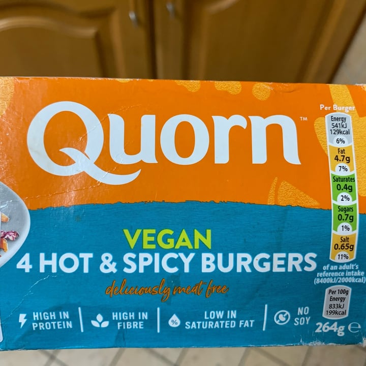 photo of Quorn Hot & Spicy Burgers shared by @martinazurli on  17 Nov 2022 - review