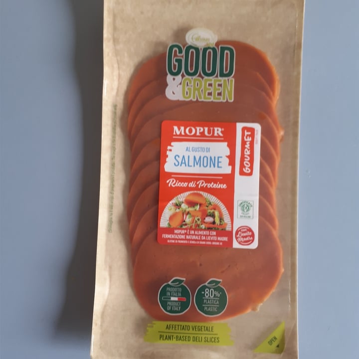 photo of Good and green Mopur al gusto di salmone shared by @marinaemma on  13 May 2022 - review