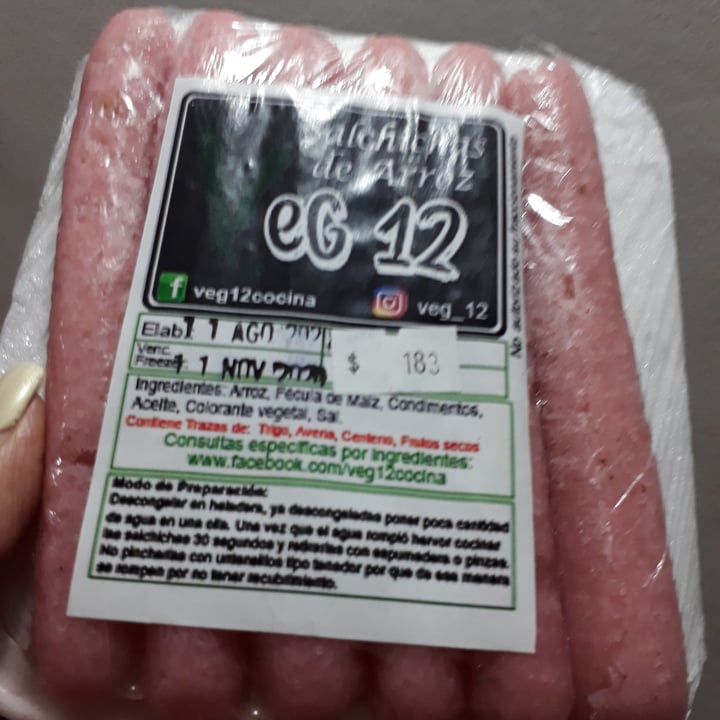 review photo of Veg12 Salchichas de Arroz shared by @mariavporlosanimales on 23 Aug 2020 - review