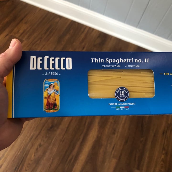 photo of De cecco Spaghettini No. 11 shared by @allycat38 on  16 Nov 2021 - review