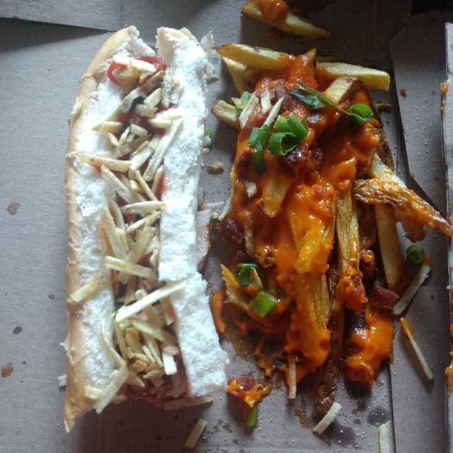 Photo of the dish “Pancho Con Papas Cheddar”