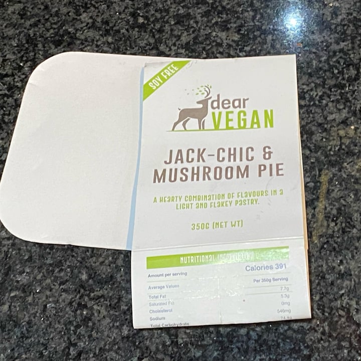 review photo of Dear Vegan Jack-chic Mushroom Pie shared by @sugarfreesammy on 29 Oct 2022 - review