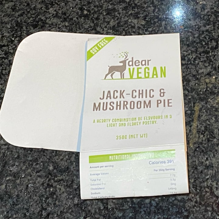 photo of Dear Vegan Jack-chic Mushroom Pie shared by @sugarfreesammy on  29 Oct 2022 - review