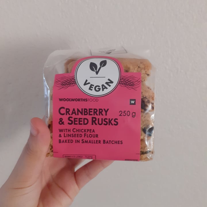 photo of Woolworths Cranberry And Seed Rusks shared by @plantbasedpisces on  05 Sep 2022 - review