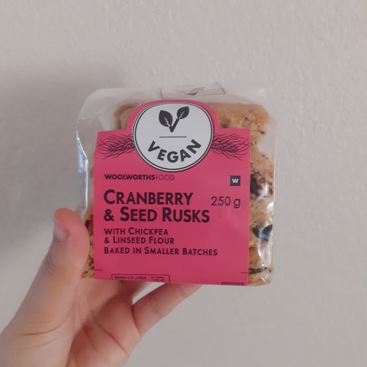 review photo of Woolworths Cranberry And Seed Rusks shared by @plantbasedpisces on 05 Sep 2022 - review