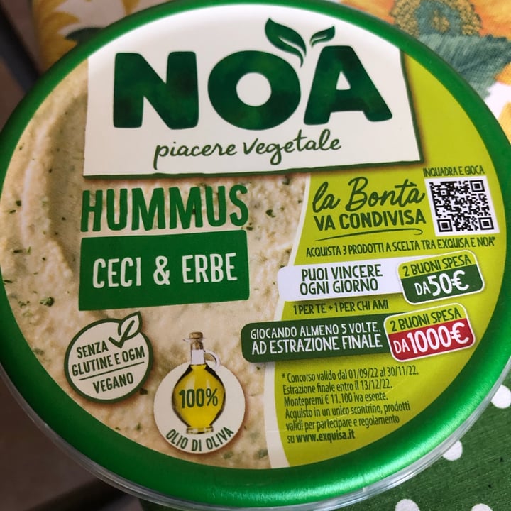 review photo of noa piacere vegetale hummus ceci & erbe shared by @elecuc on 11 Sep 2022 - review