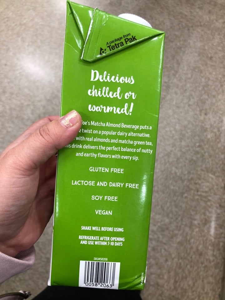 review photo of Trader Joe's Matcha Almond Beverage shared by @tortuguita on 18 Mar 2020 - review