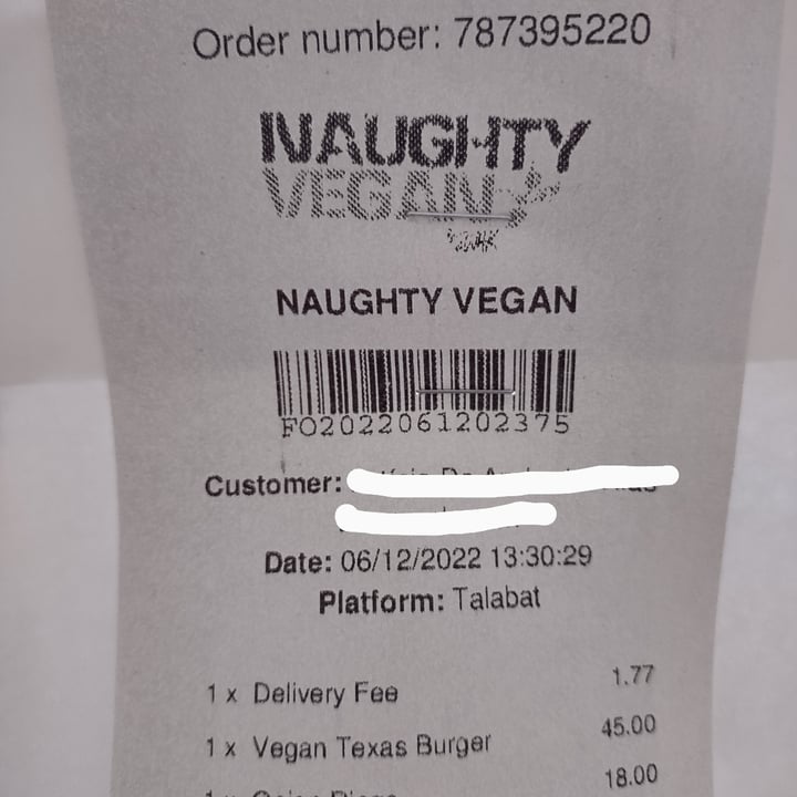 photo of Naughty Vegan Vegan Texas Burger shared by @paxvobus on  12 Jun 2022 - review