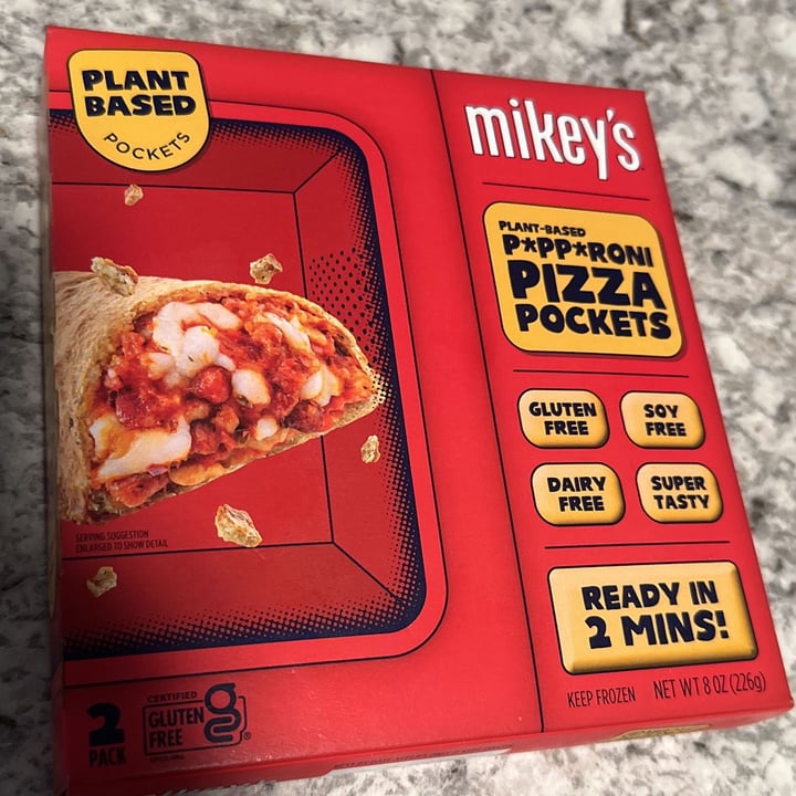 photo of Mikey’s P*pp*roni Pizza Pockets shared by @thechubbyvegan on  29 Oct 2022 - review