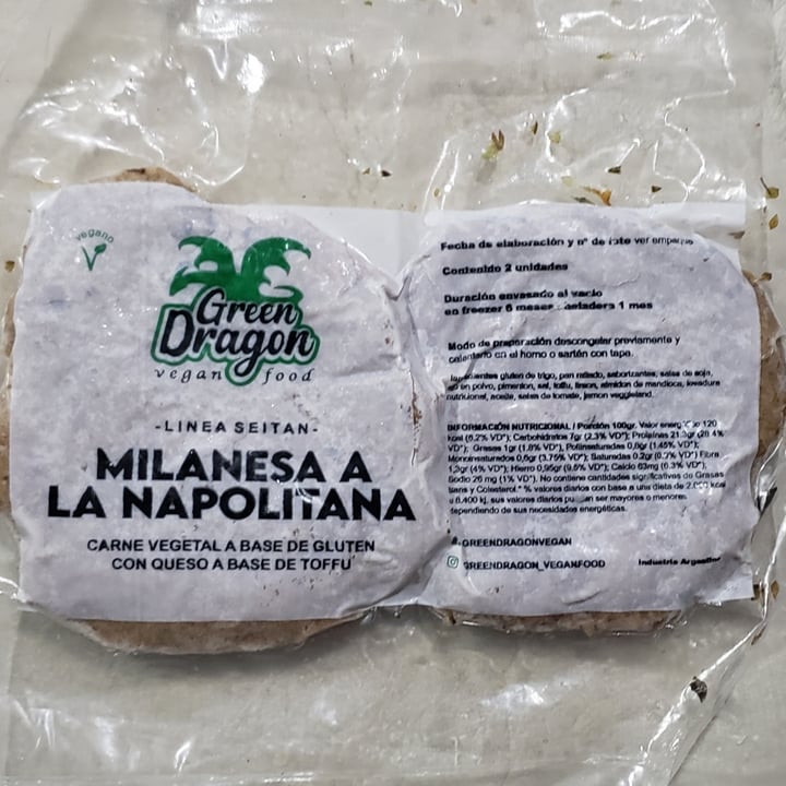 photo of Green Dragon - Vegan food Milanesa De Seitan Napolitana shared by @danielacianfrini on  01 May 2021 - review