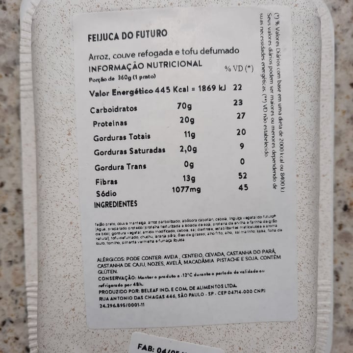 photo of Beleaf Feijuca do Futuro shared by @vpereira on  10 Jul 2022 - review