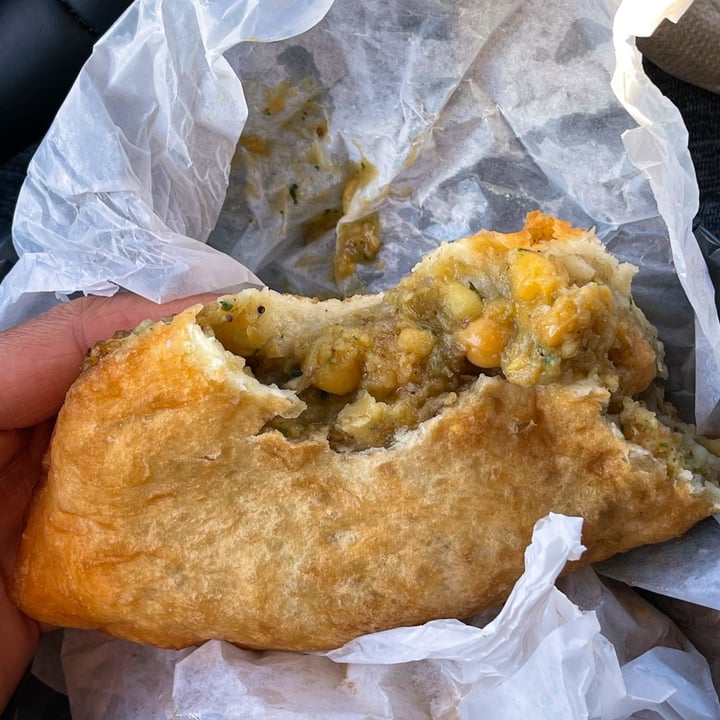 photo of Leela's Roti & Doubles Inc Aloo Pie With Channa shared by @plantifulalyssa on  22 Feb 2021 - review