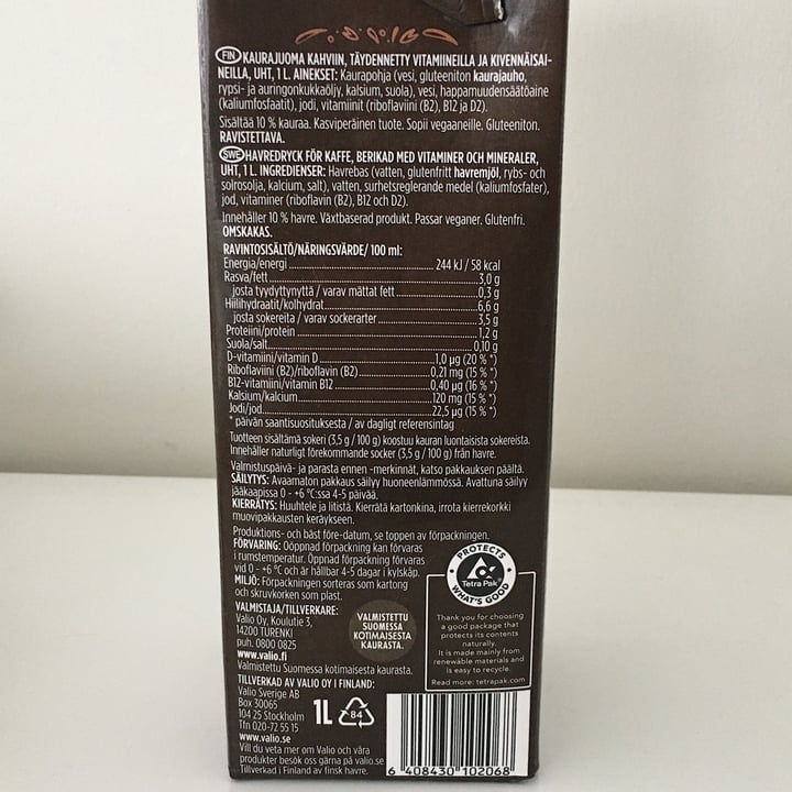 photo of Valio Oddlygood Oat Drink shared by @just4notherveg4n on  31 Mar 2020 - review