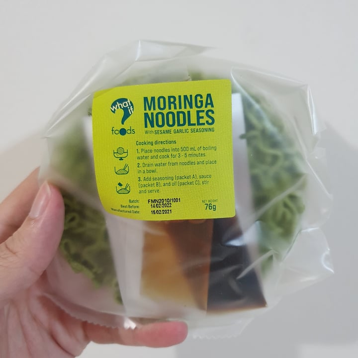 photo of WhatIF Foods Moringa Healthy High Protein Noodles - Sesame Garlic shared by @shengasaurus on  13 Apr 2021 - review