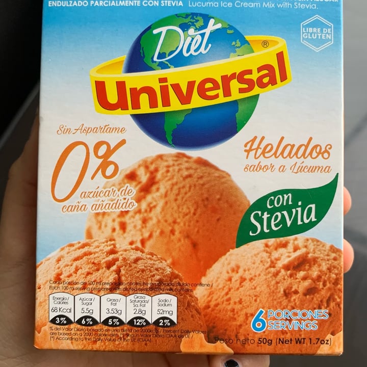 photo of Universal Helado Diet Sabor a Lúcuma shared by @otomelody on  02 Nov 2021 - review