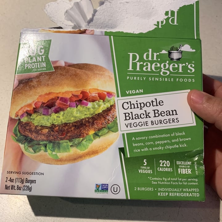photo of Dr Preager's Purely Sensible Foods Chipotle black bean veggie burgers shared by @i5rina on  14 Feb 2021 - review