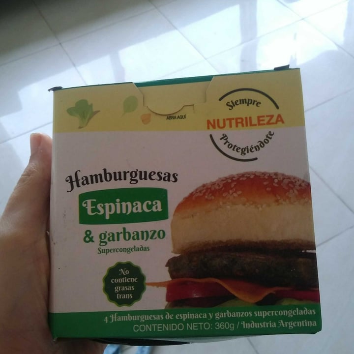 photo of Nutrileza Hamburguesa de Espinaca & Garbanzo shared by @juaxx on  15 Aug 2020 - review