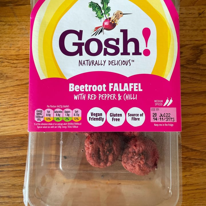 photo of Gosh! Beetroot Falafel shared by @thehumblechickpea on  20 Sep 2022 - review